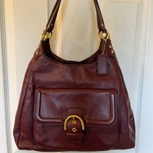 Coach burgundy leather